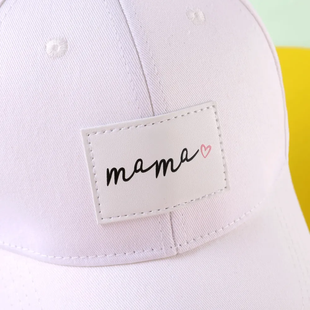 2-pack Solid Letter Label Baseball Cap for Mom and Me  big image 4