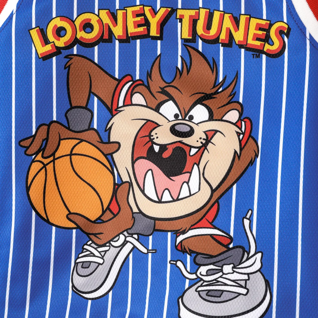 Looney Tunes 幼兒/男童 2 件套籃球和人物印花背心和短褲套裝 藍色 big image 1