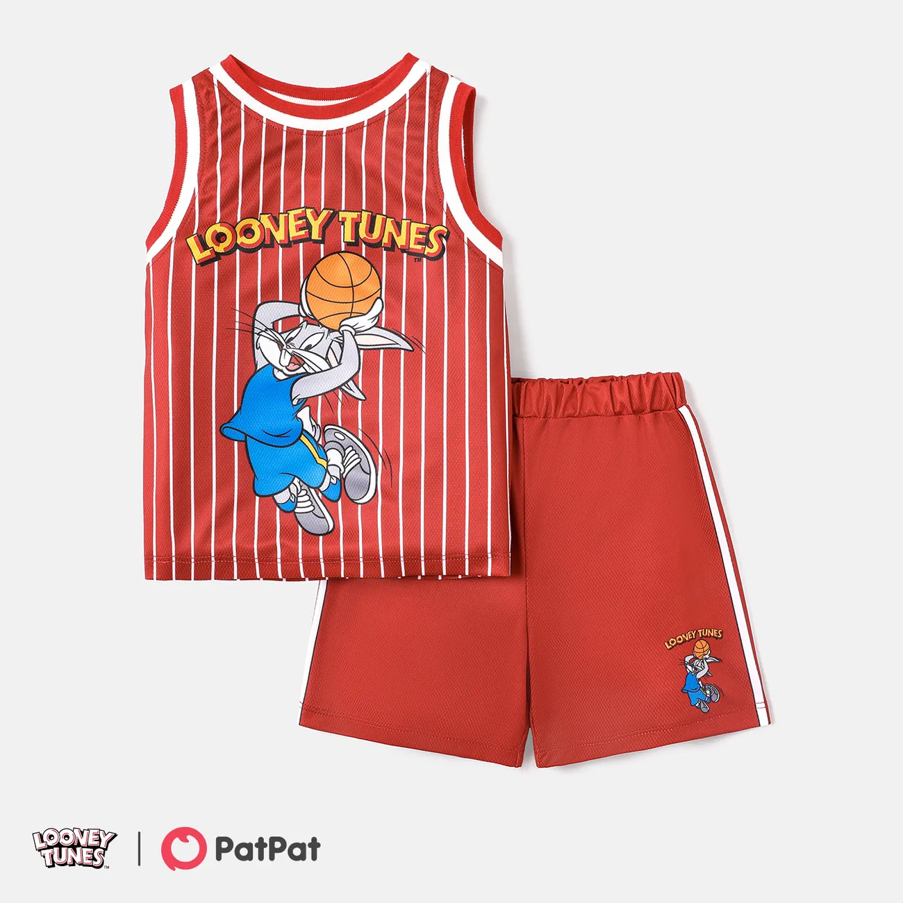 Looney Tunes Toddler/Kid Boy 2pcs Basketball & Character Print Tank Top and Shorts Set  big image 1