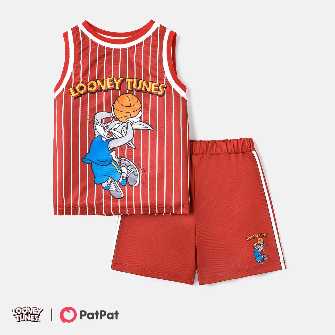 Looney Tunes Toddler/Kid Boy 2pcs Basketball & Character Print Tank Top and Shorts Set big image 1