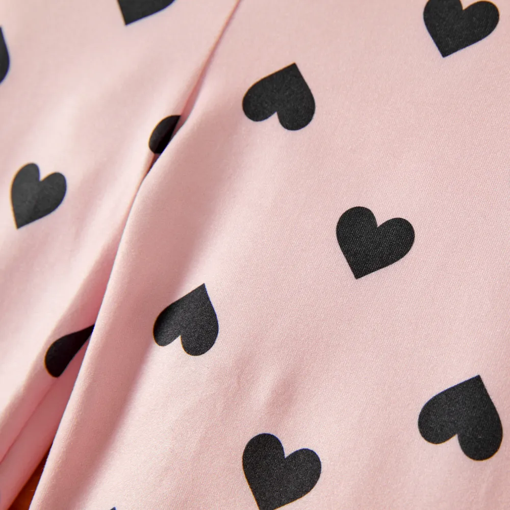Eco-friendly RPET Fabric Toddler/Kid Girl Heart Print/Polka dots Elasticized Leggings big image 12