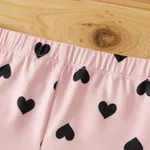 Eco-friendly RPET Fabric Toddler/Kid Girl Heart Print/Polka dots Elasticized Leggings Pink image 5