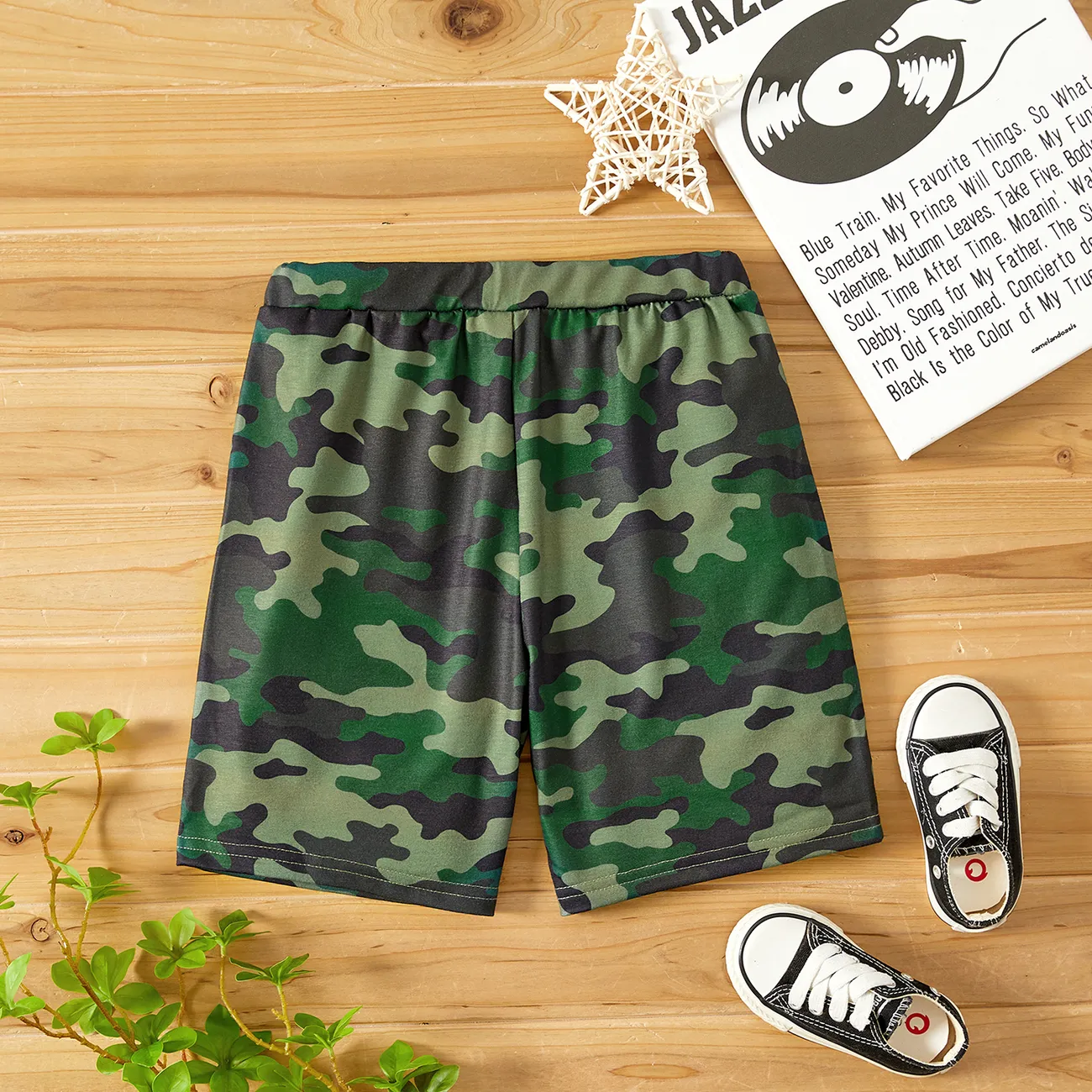 Naia Toddler/Kid Boy Letter/Camouflage Print Elasticized Shorts Camouflage big image 1