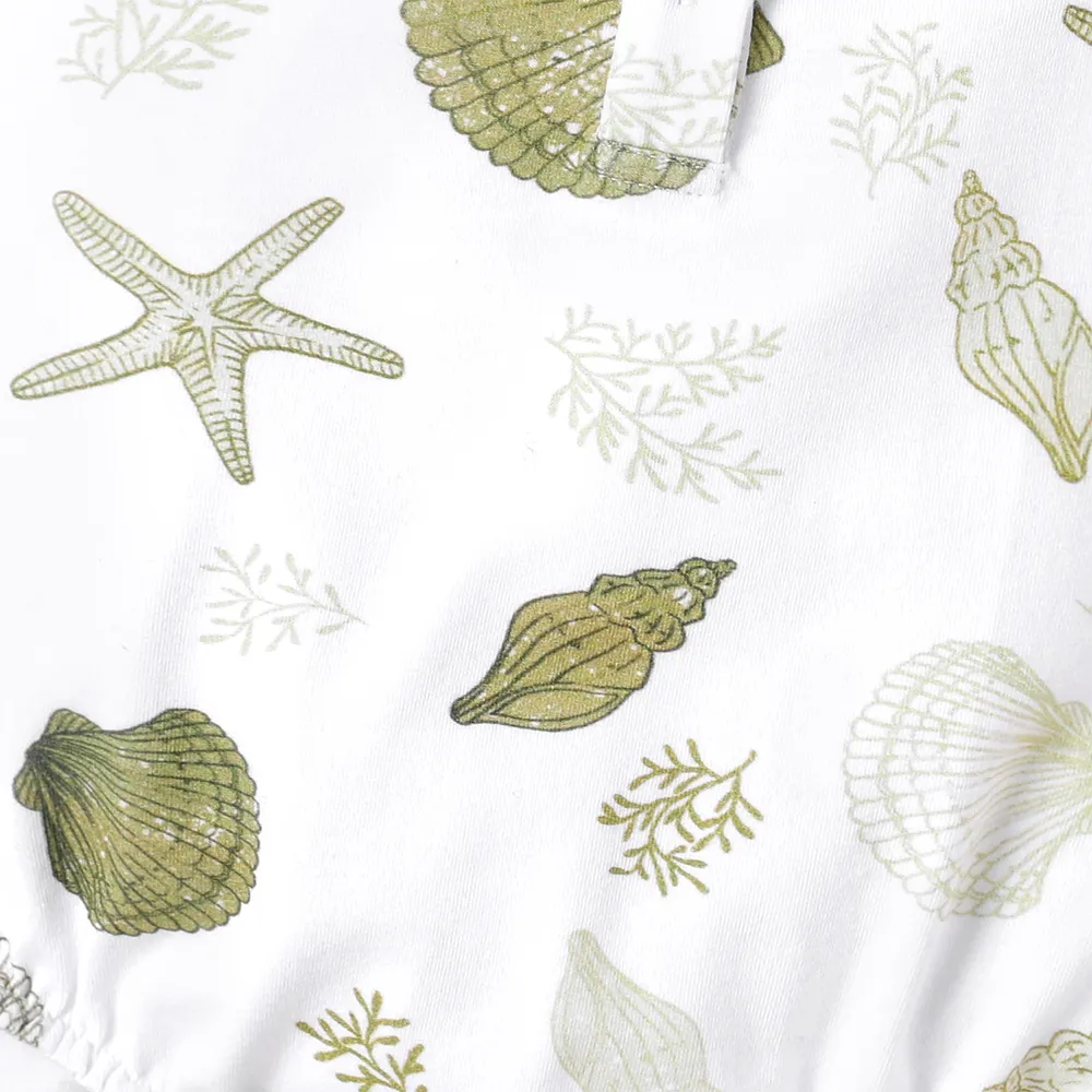<Shell Seeker> Baby Boy/Girl Cotton Tank Romper / Overalls Shorts / Two-piece Swimsuit big image 9