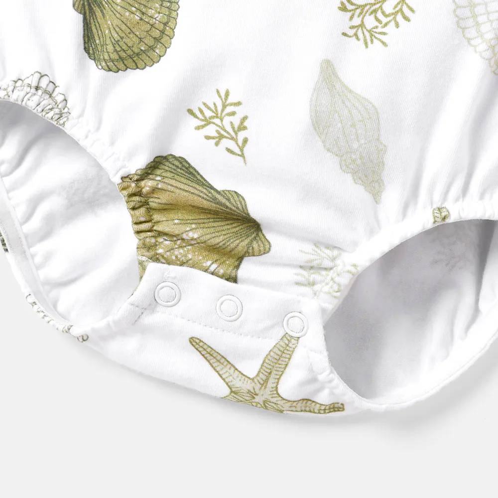 <Shell Seeker> Baby Boy/Girl Cotton Tank Romper / Overalls Shorts / Two-piece Swimsuit big image 10