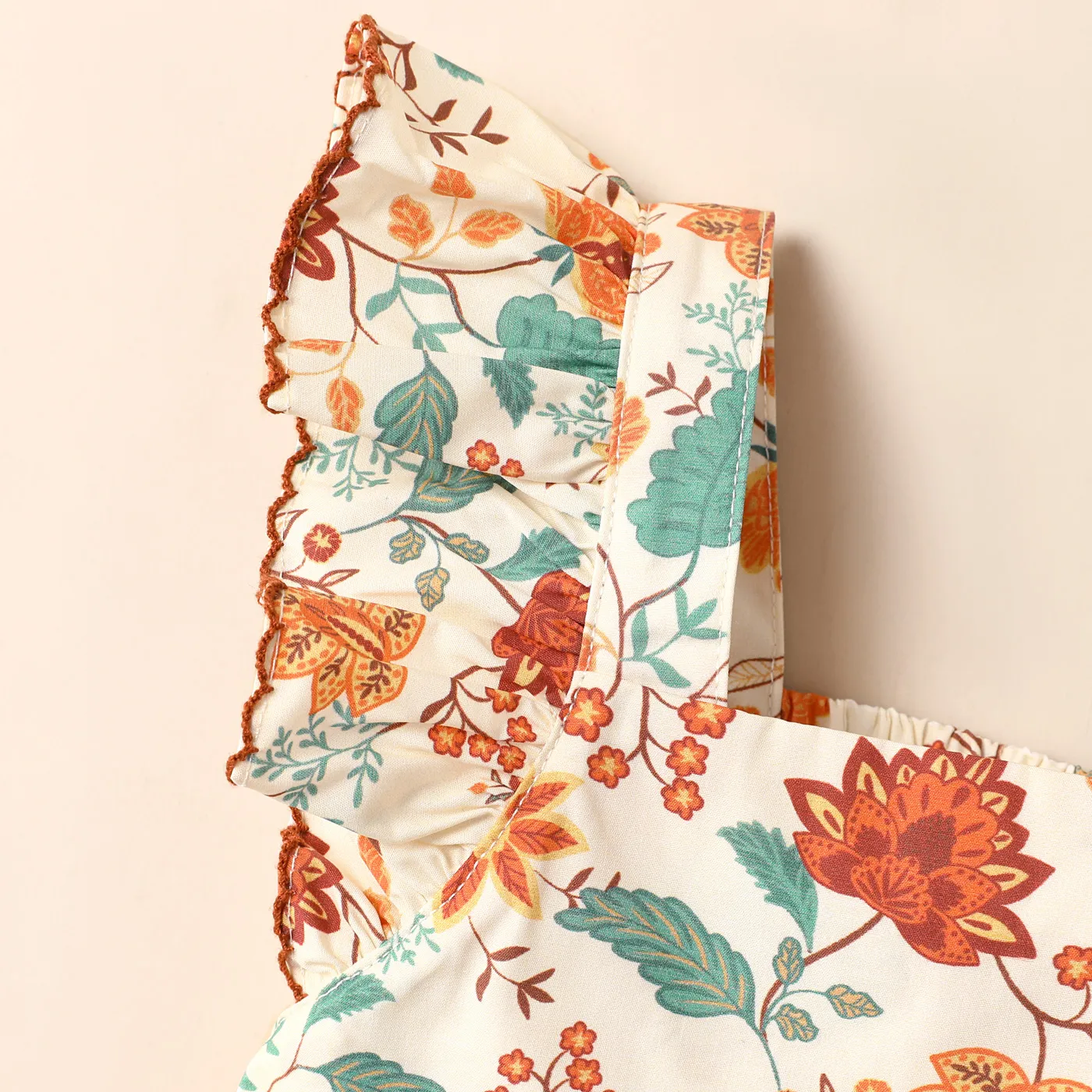 Bebé Mangas franzidas Plantas e flores tropicais Elegante Sem mangas Vestidos  image 3