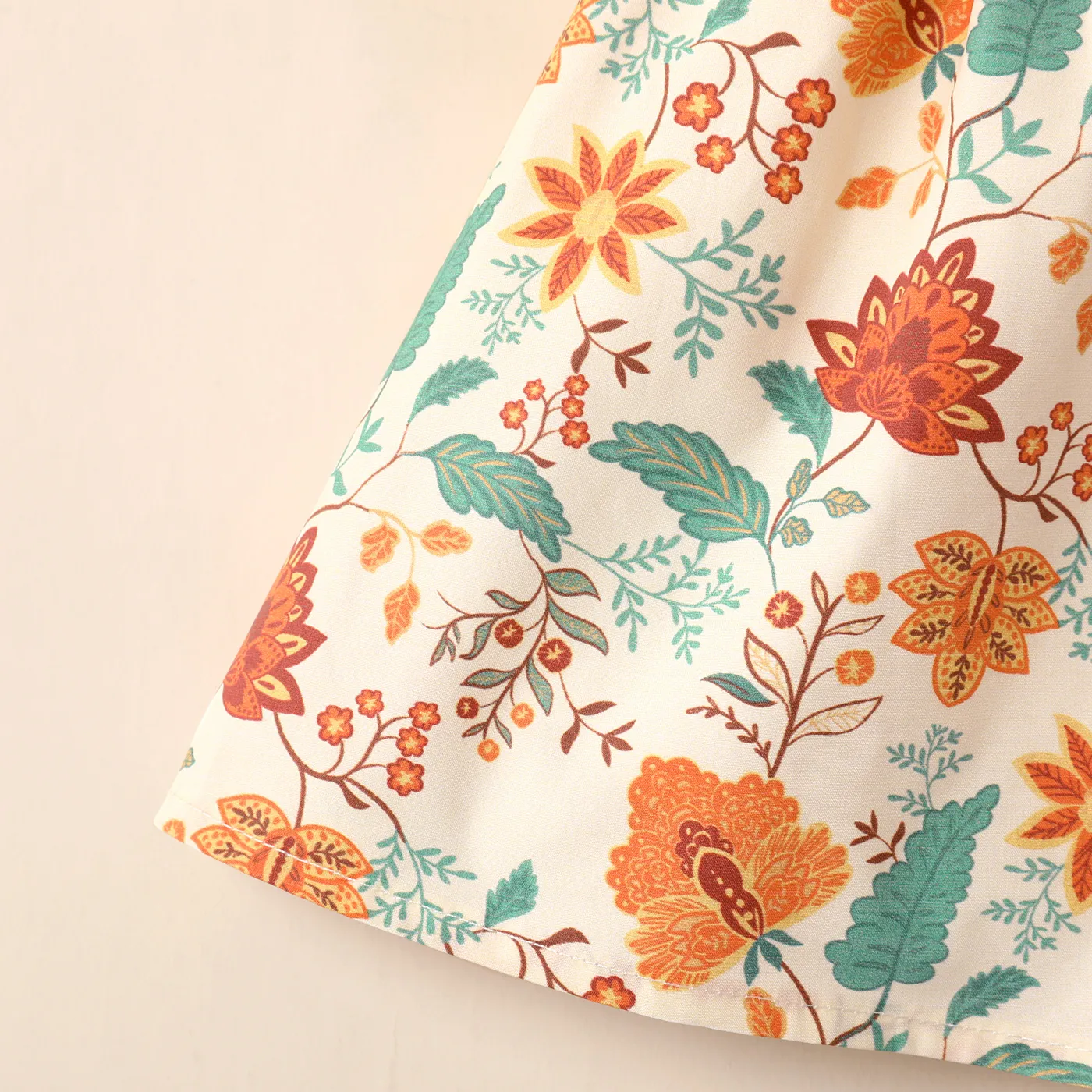 Bebé Mangas franzidas Plantas e flores tropicais Elegante Sem mangas Vestidos  image 4