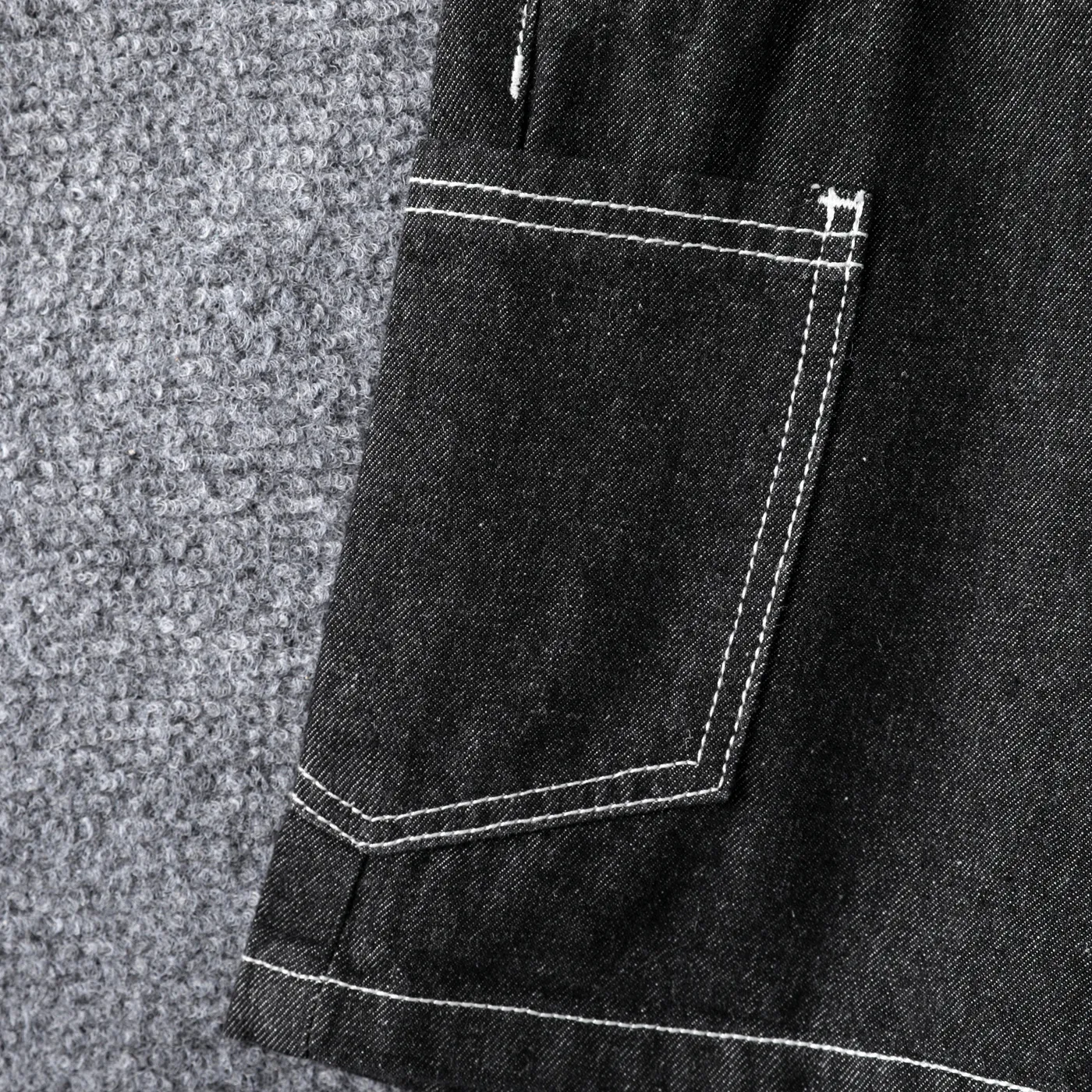Toddler Boy Cotton Pocket Design Denim Shorts Black image 5