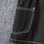 Toddler Boy Cotton Pocket Design Denim Shorts Black image 5
