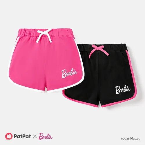 Barbie Kid Girl Letter Print Cotton Shorts