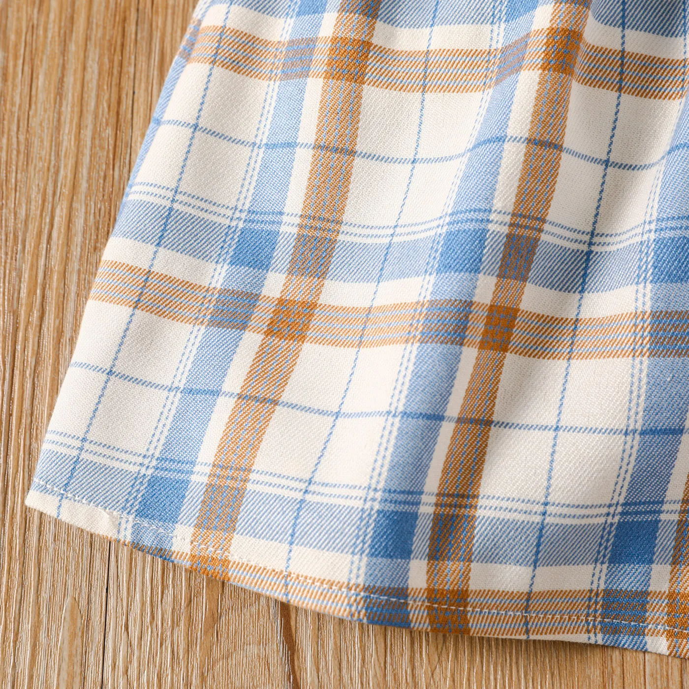 Toddler Girl Peter Pan Collar Long-sleeve Plaid Dress  image 5