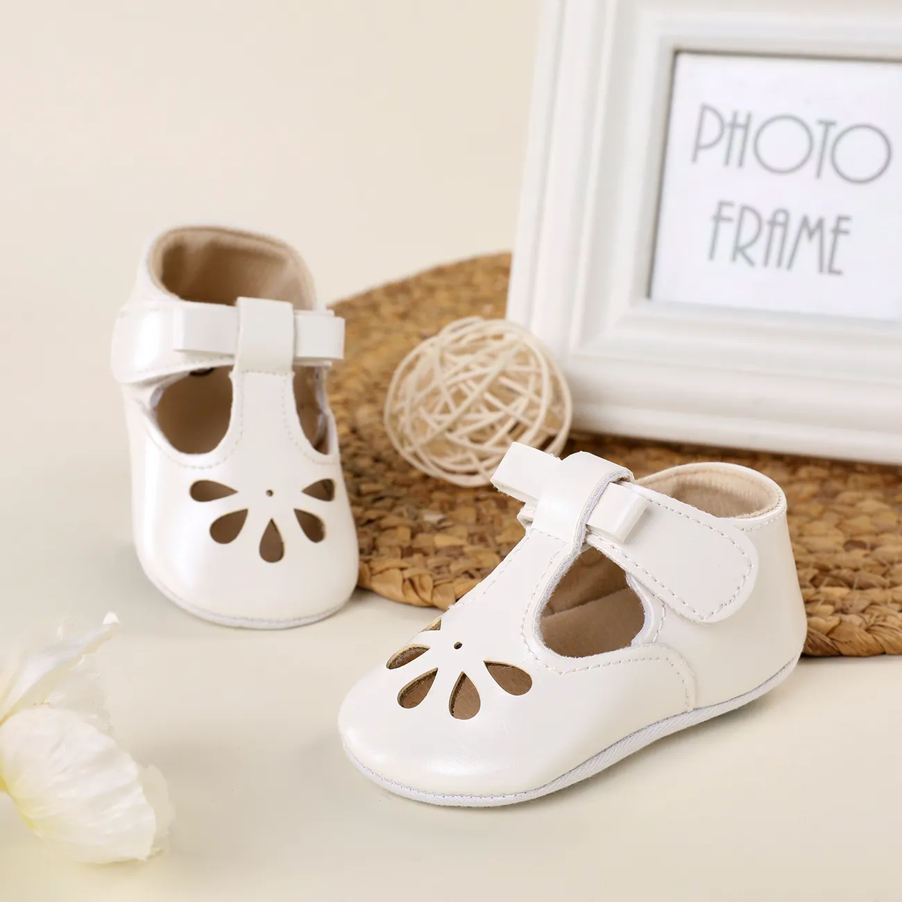 Baby/Toddler Hollow Velcro Solid Prewalker Shoes  big image 1