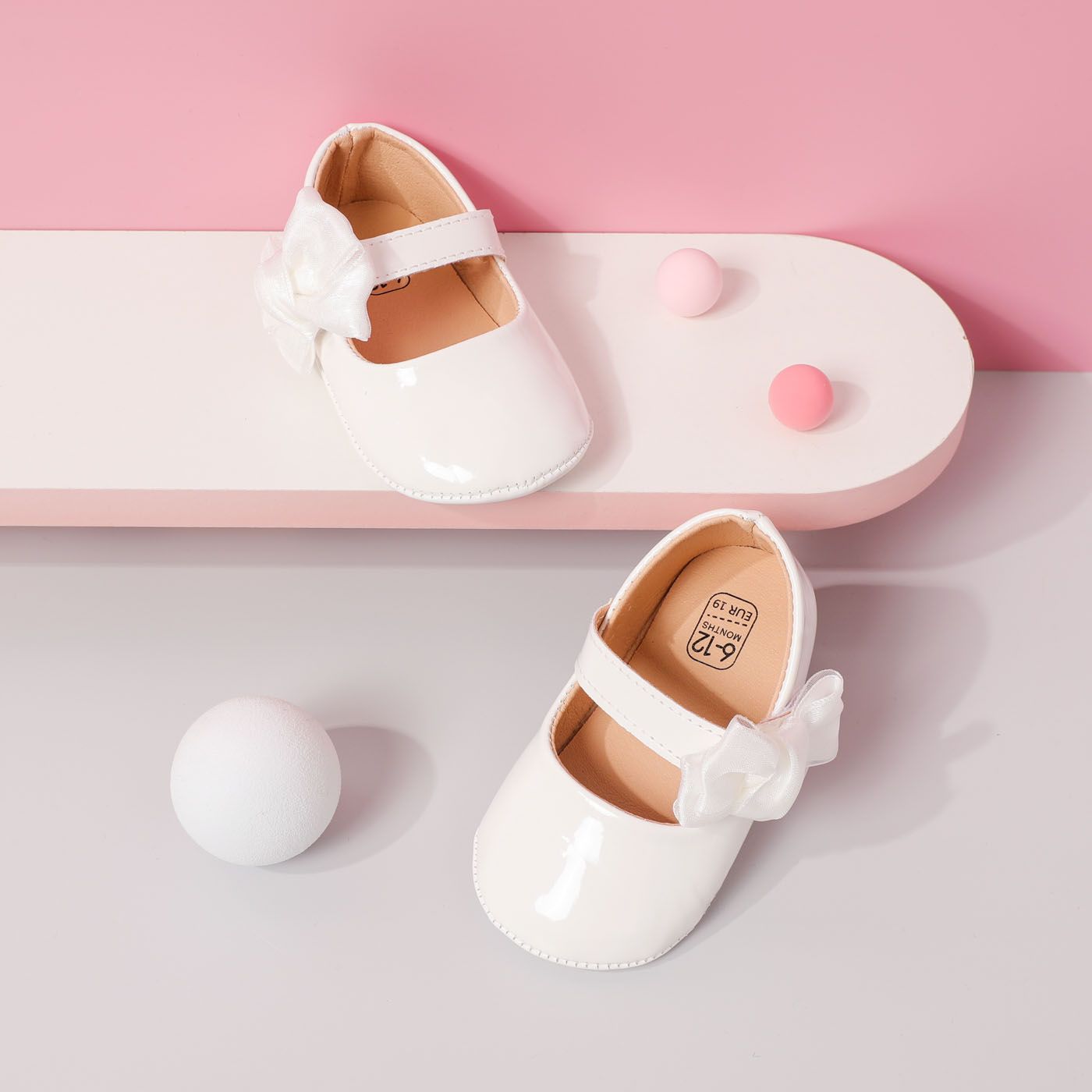 Bébé / Toddler Bow Decor Chaussures Solides Pour Tout-petits