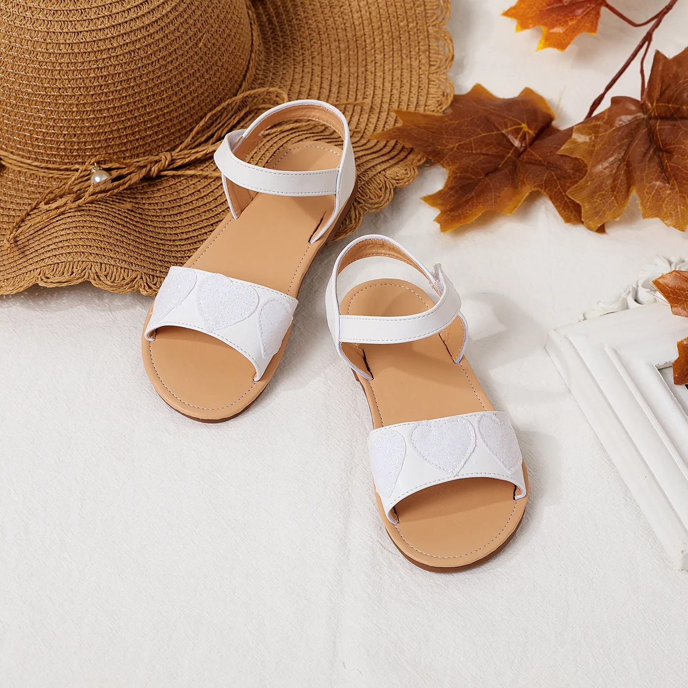 Toddler/Kid Heart Pattern Solid Sandals  image 3