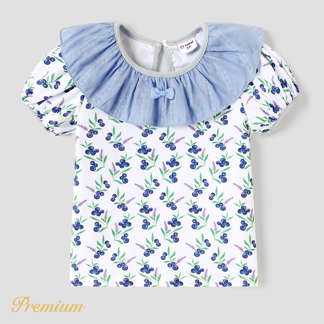 

<Time for Blueberry> Baby/Toddler Girl Short-sleeve Floral Print Series