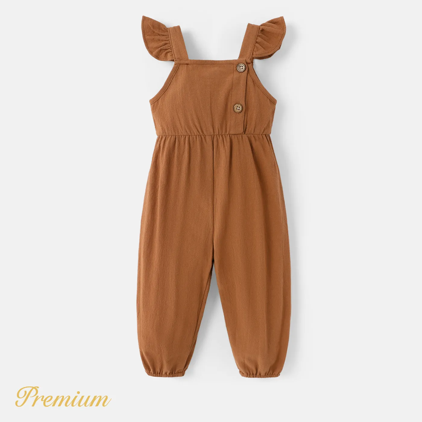 Baby Girl 100% Cotton Solid/Striped or Floral Print Overalls  image 1