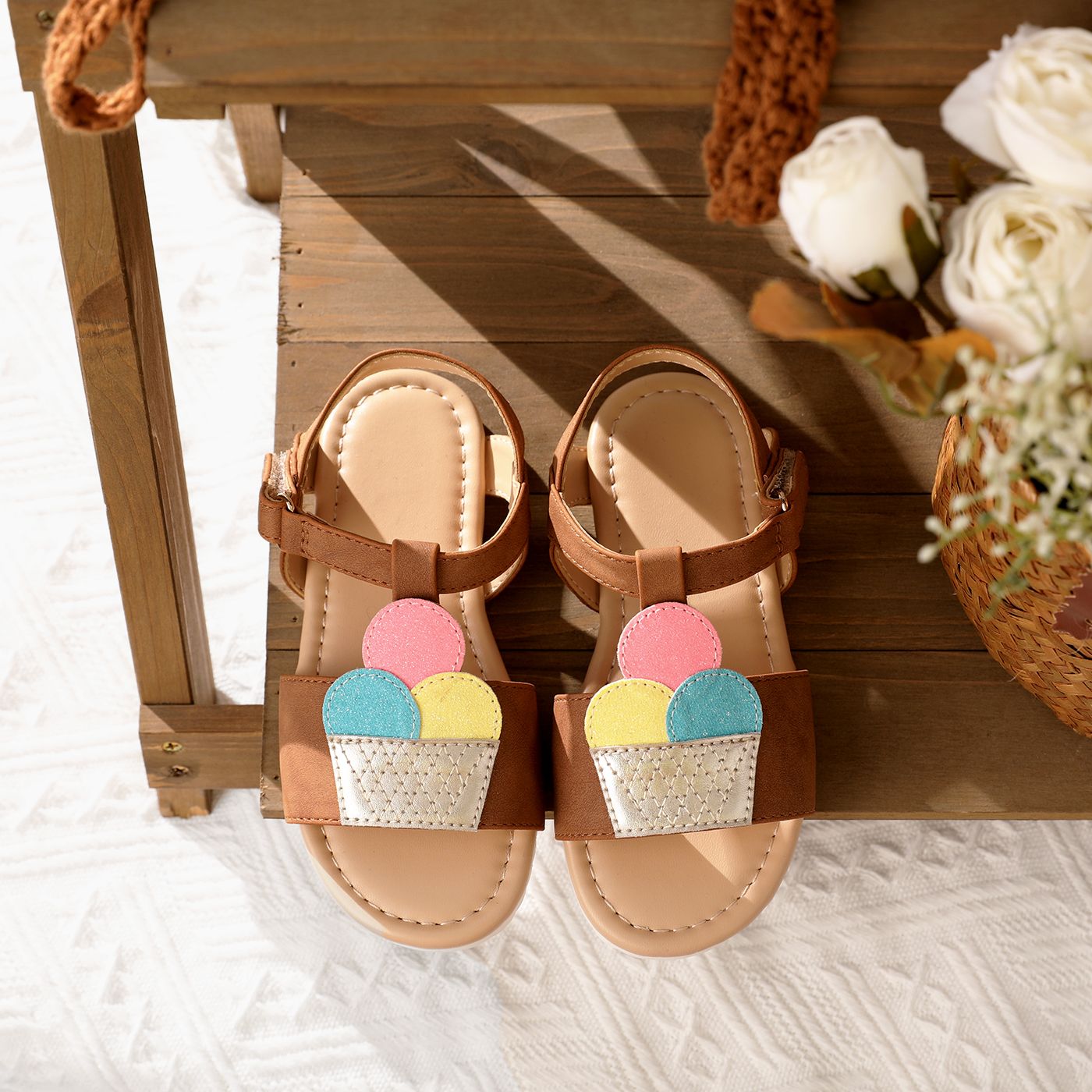 

Toddler/Kid Ice Cream Pattern Sandals