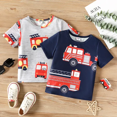 Toddler Boy Vehicle Print Short-sleeve Tee