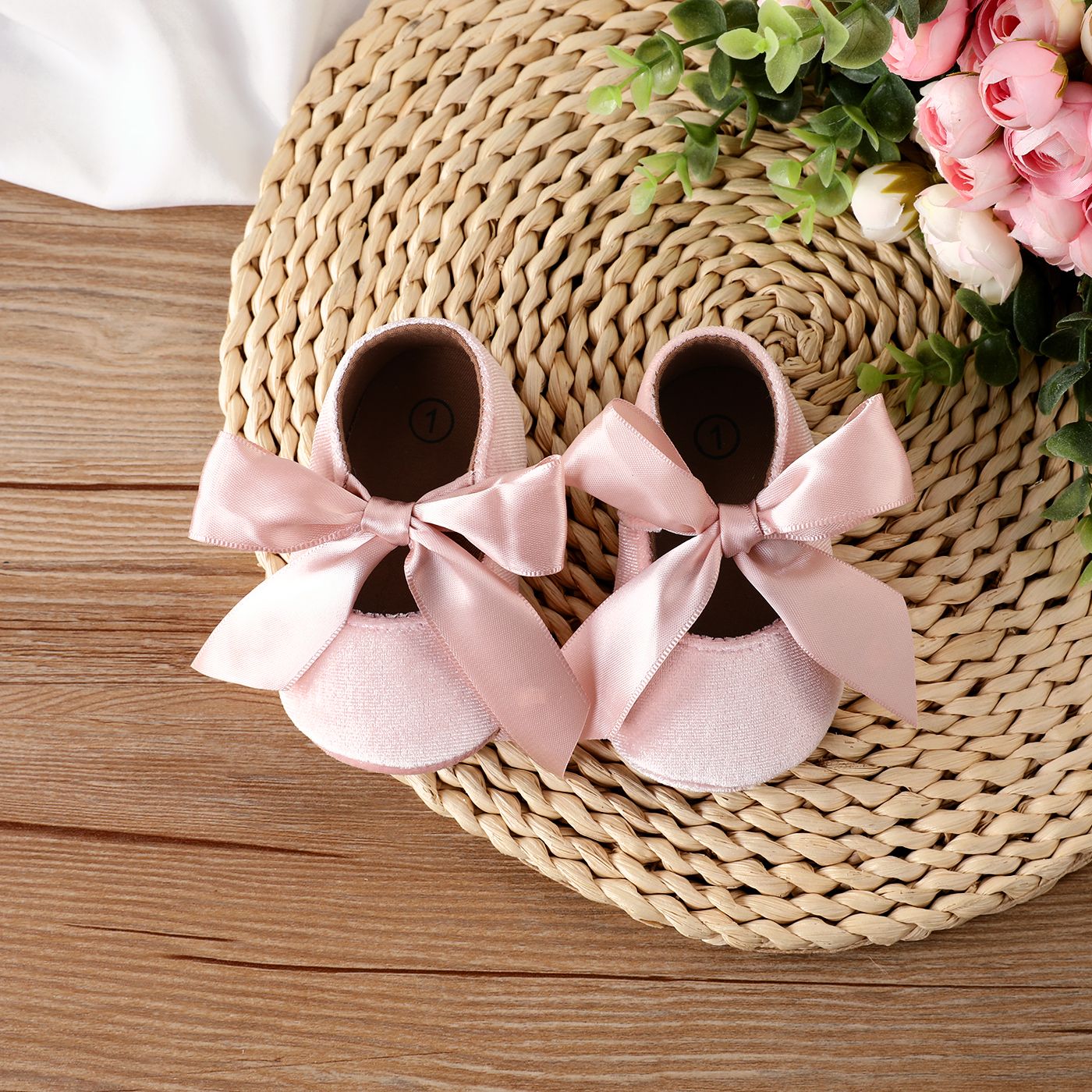 

Baby Bow Decor Sweet Solid Prewalker Shoes