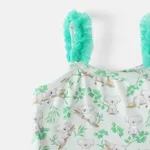 2pcs Baby Girl Naia™ Koala Print Ruched Cami Top and Mesh Tiered Fairy Dress Set  image 3