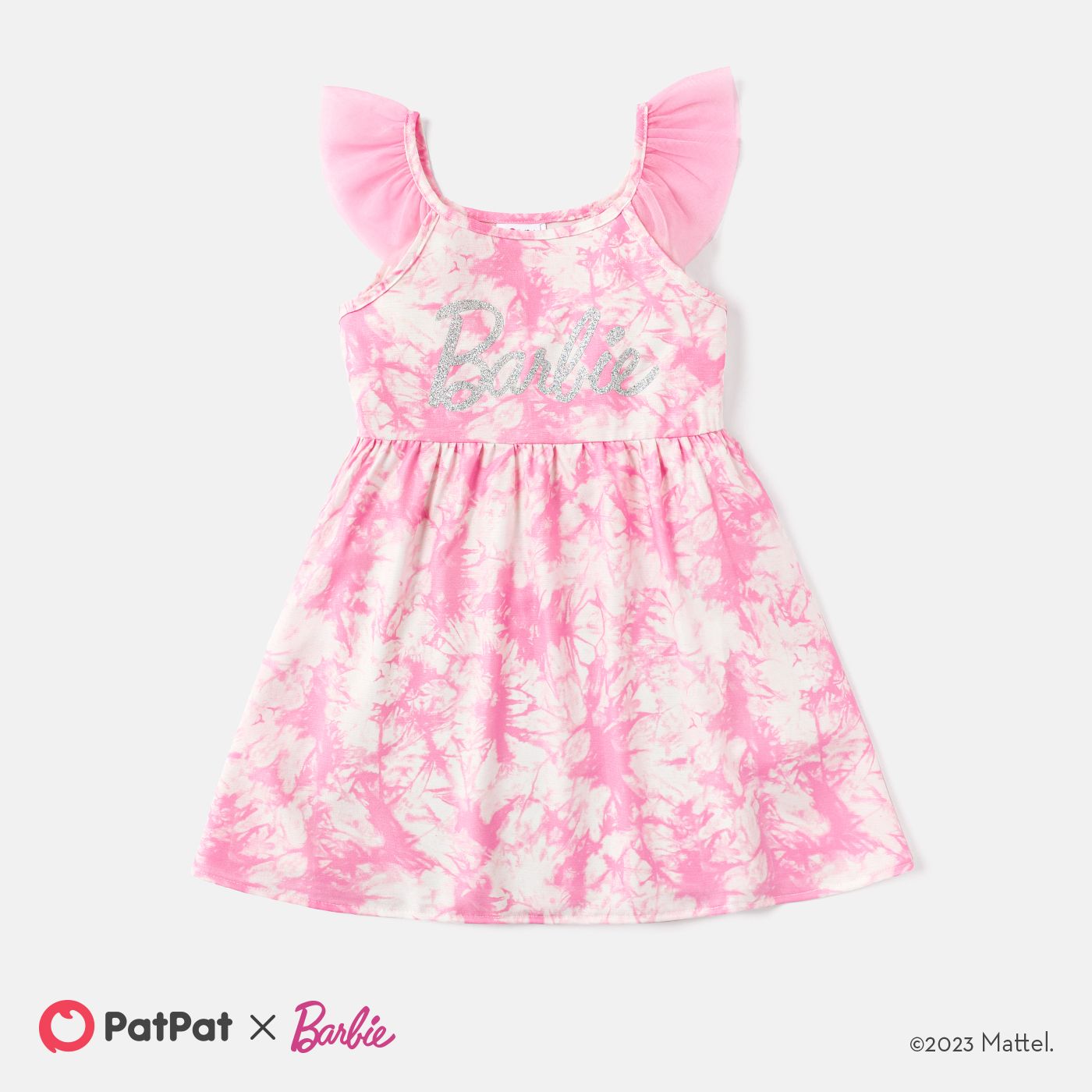 

Barbie Toddler Girl Letter Print Short-sleeve Cotton Dress