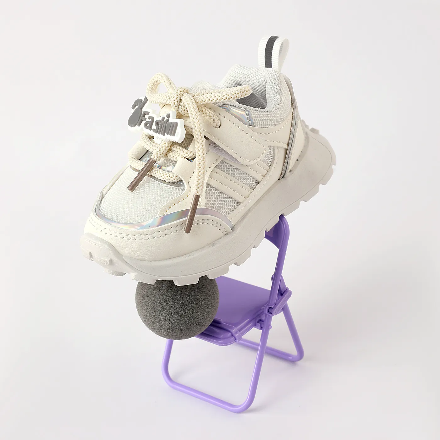 Toddler/Kid Letters Pattern Breathable Sport Shoes White image 2