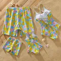 Family Matching Allover Daisy Floral Print One-piece Swimsuit or Swim Trunks Shorts  image 4