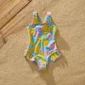 Family Matching Allover Daisy Floral Print One-piece Swimsuit or Swim Trunks Shorts  image 5
