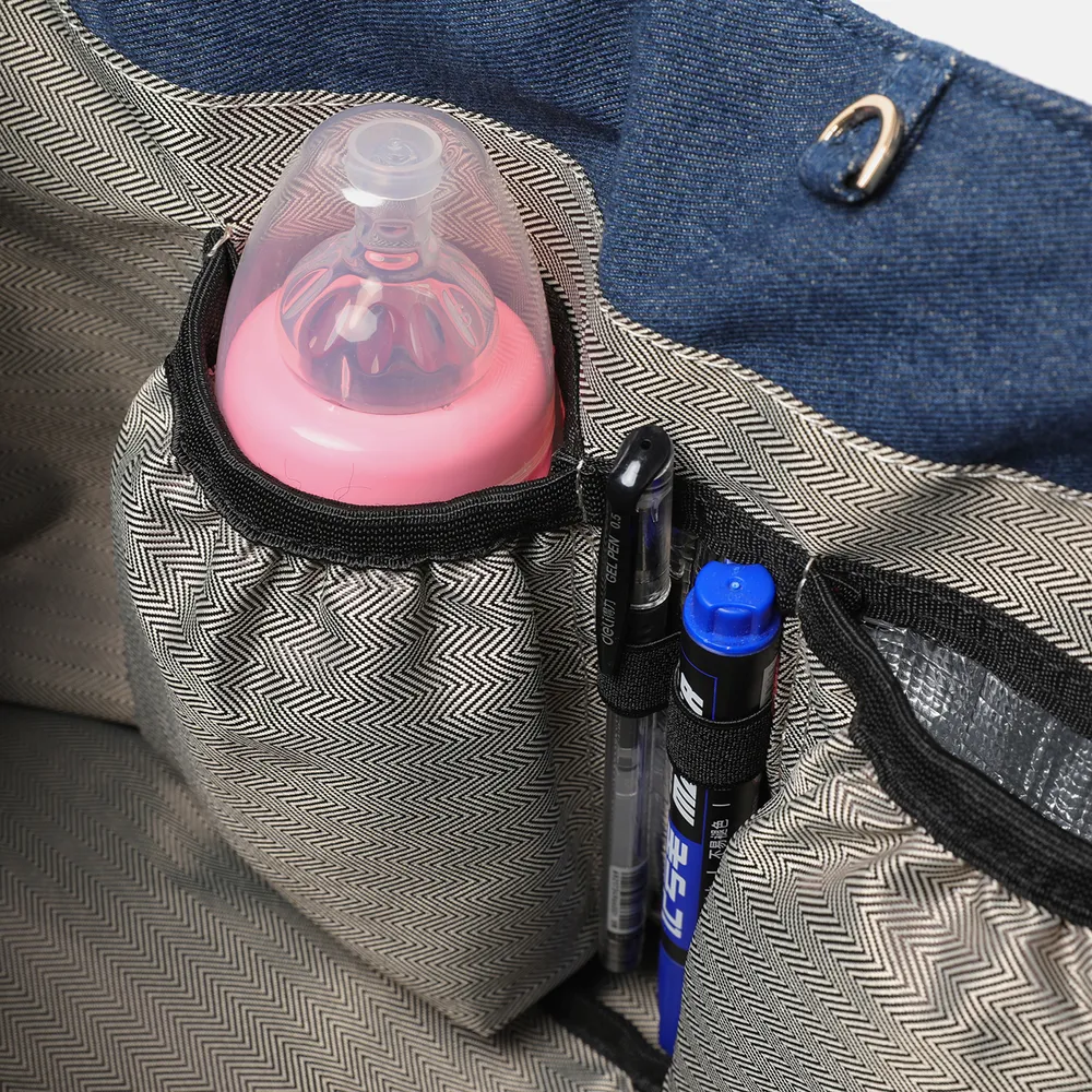 bolsa de fraldas multifuncional - com compartimento isolador embutido e bolso à prova d'água e fácil de adaptar a várias ocasiões.  big image 7