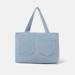 Multifunktionale Wickeltasche – mit eingebautem isoliertem Fach und wasserdichter Tasche, einfach an verschiedene Anlässe anzupassen. hellblau