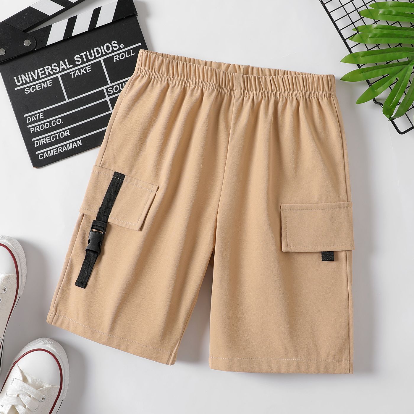 

Kid Boy Buckle Design Cargo Shorts