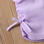 Kid Girl Butterfly Embroidered Drawstring Ruched Side Sleeveless Cotton Ribbed Shirt Dress  image 5