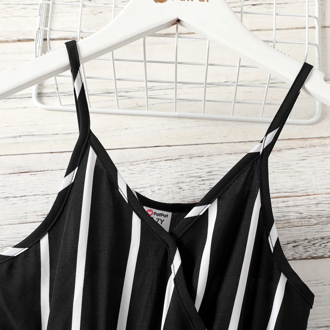 Kid Girl Stripe Belted Slip Jumpsuit  image 3