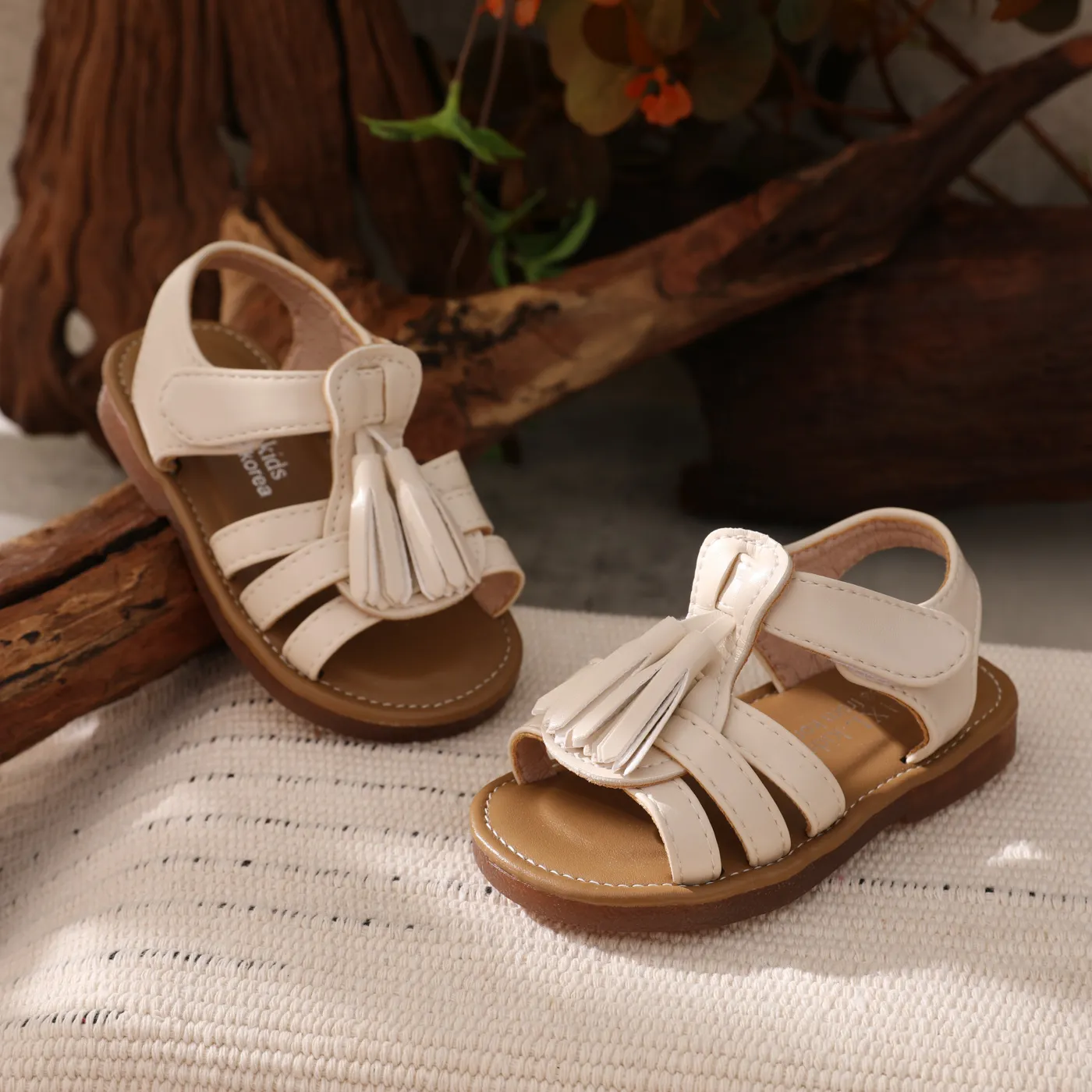 Toddler/Kid Tasseled Solid Sandals
