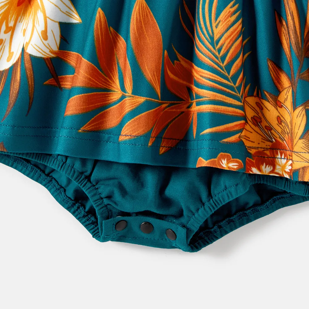 Look Familial Fleurs et plantes tropicales Débardeur Tenues de famille assorties Ensemble big image 3