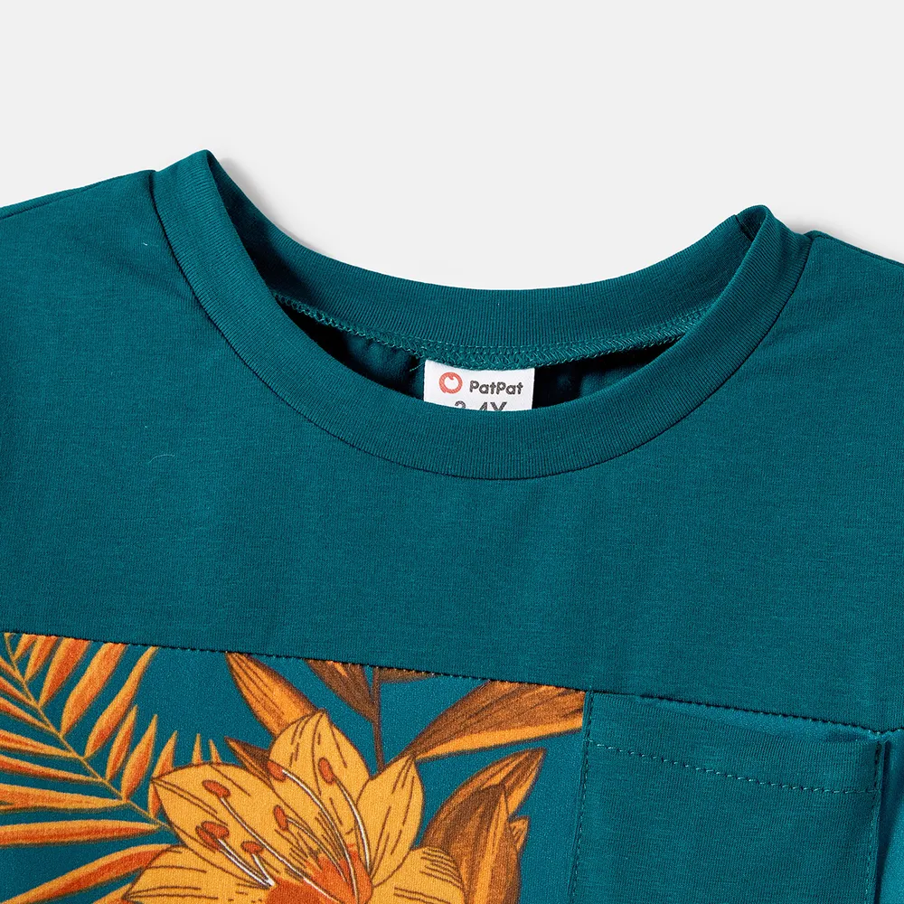 Look Familial Fleurs et plantes tropicales Débardeur Tenues de famille assorties Ensemble big image 8