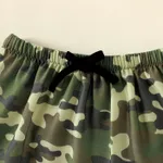 2pcs Baby Girl Cotton One Shoulder Crop Tank Top and Camouflage Skirt Set  image 5