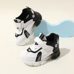 Toddler / Kid Letter Patch Pink Chunky Sneakers Black