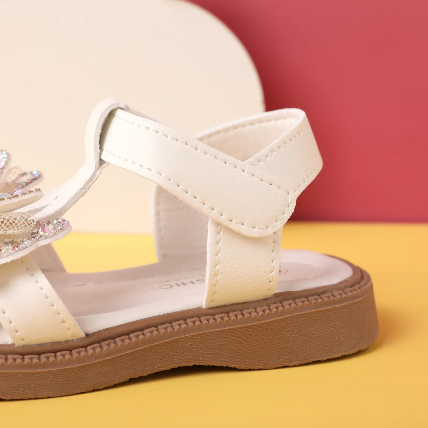 Toddler/Kid Bow Decor Rhinestones Sandals Beige image 6