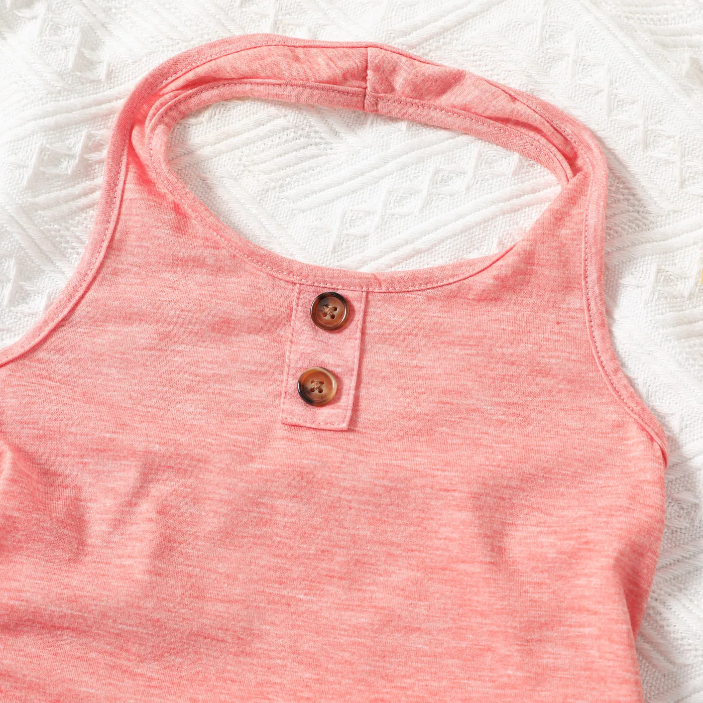 Toddler Girl Pink Halter Neck Sleeveless Ruched Bodycon Dress Pink image 3