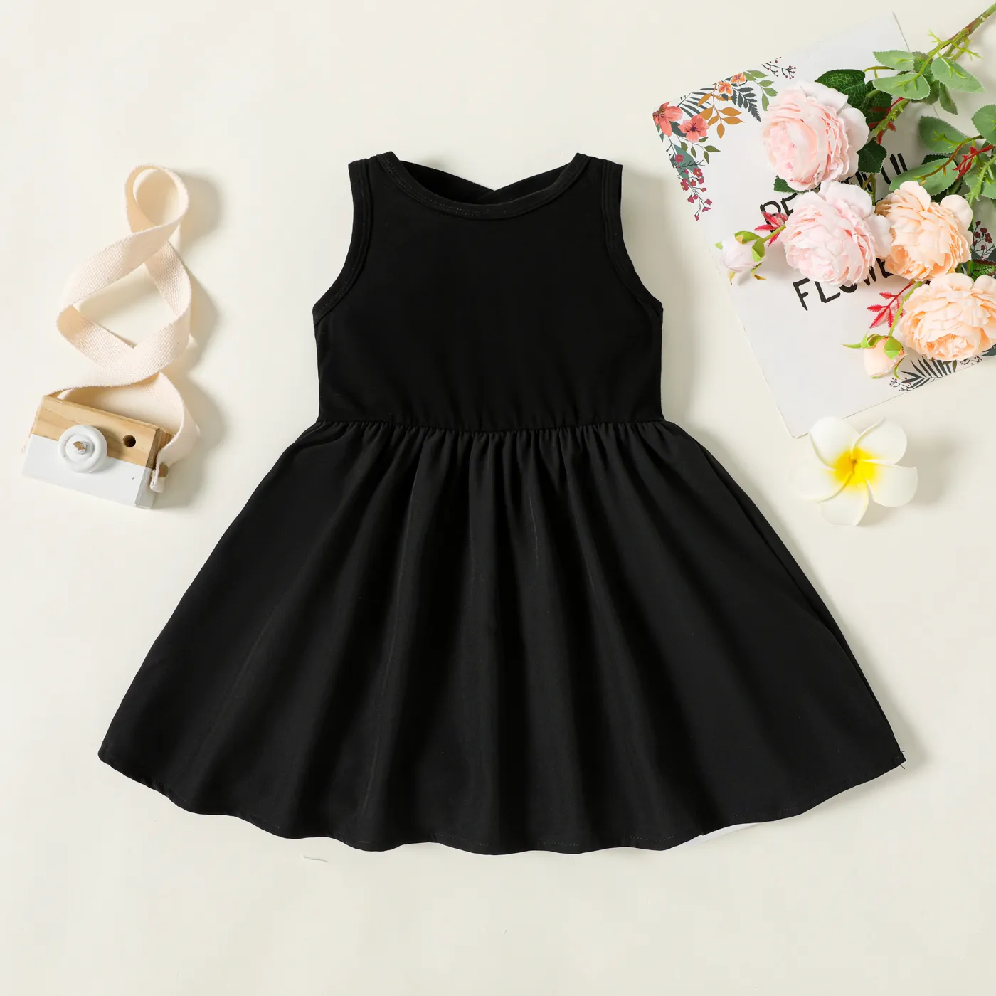 Toddler Girl Crisscross Back Tank Dress  image 2