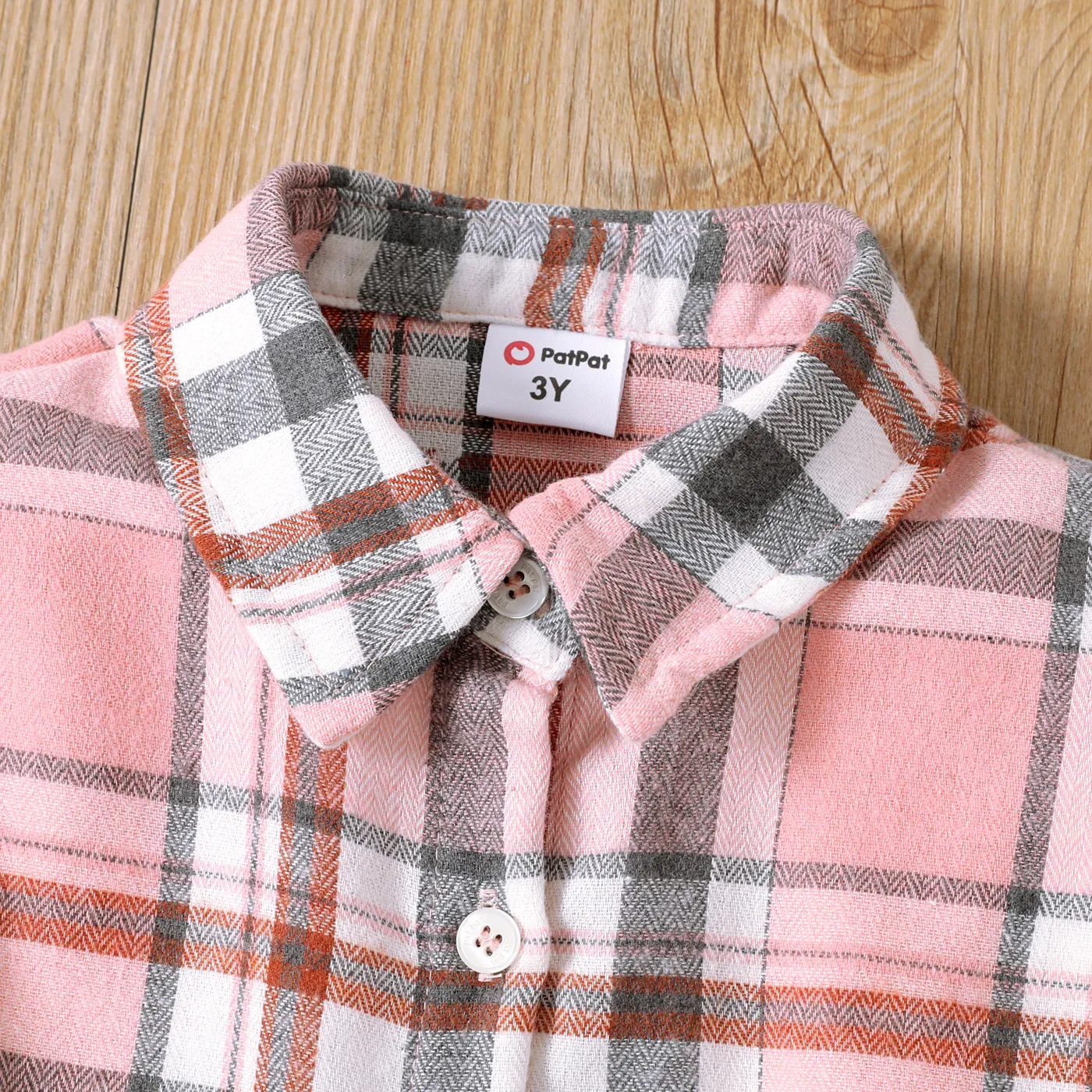 Toddler Girl Plaid Short-sleeve Belted Shirt Dress PLAID image 3
