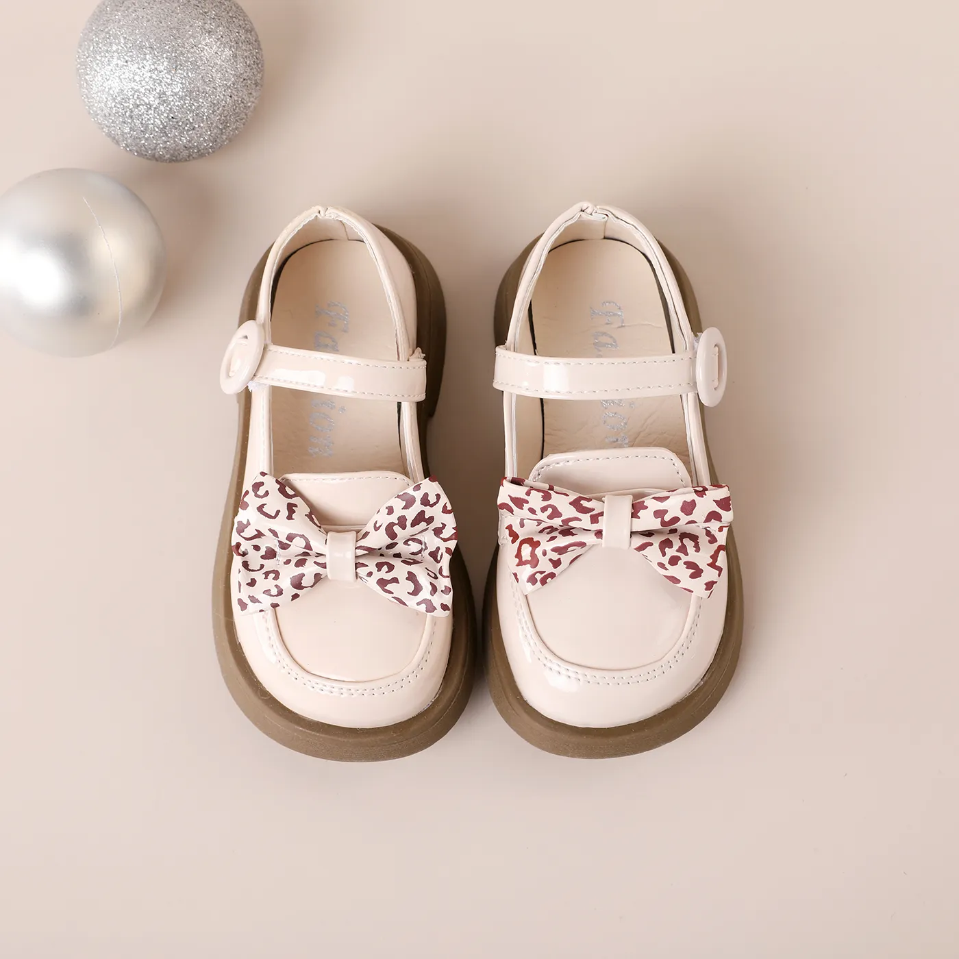 

Toddler/Kid Bow Decor Soft Sole Round Toe Shoes