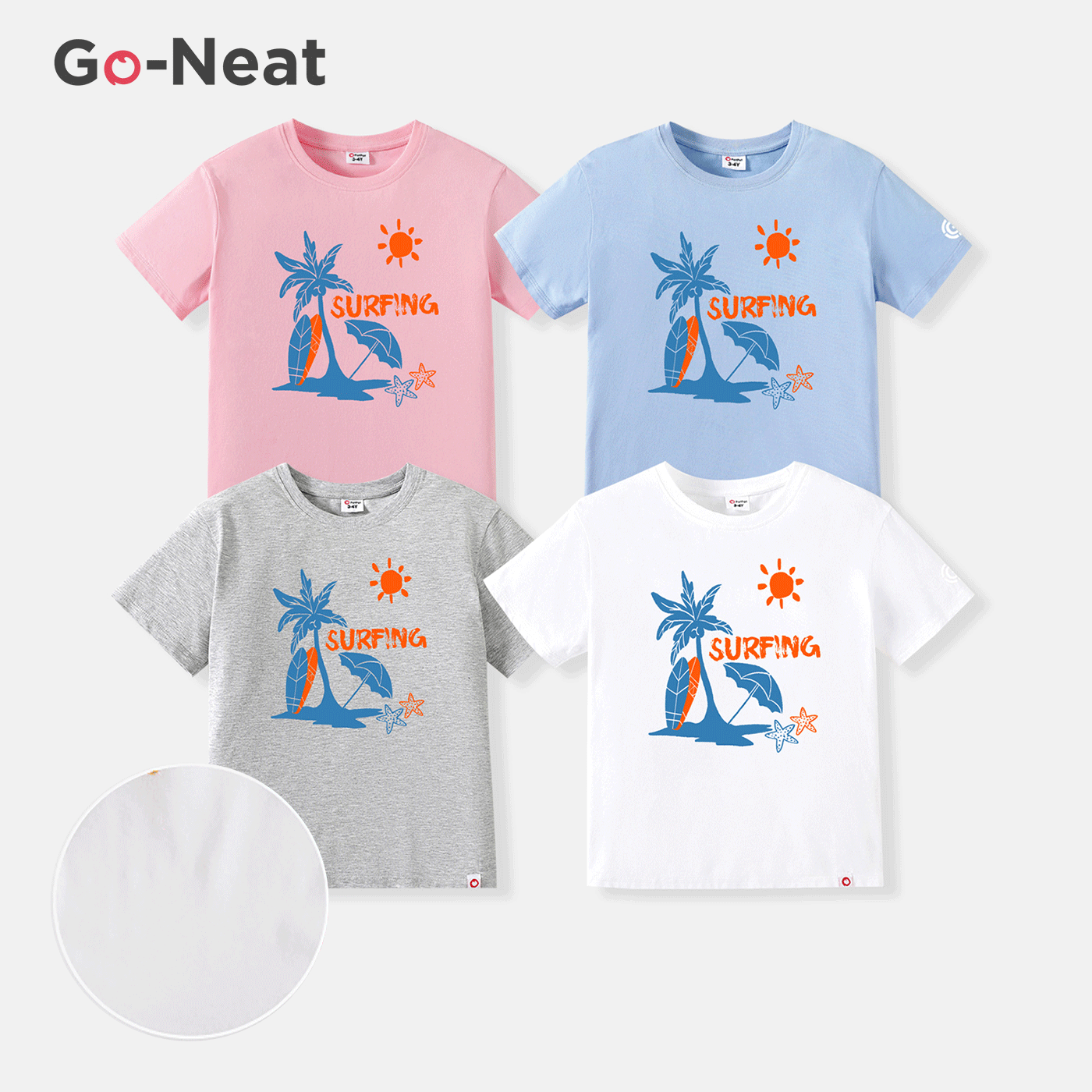 [5Y-14Y] Go-Neat Water Repellent and Stain Resistant Kid Boy/Girl Graphic Print Short-sleeve Tee