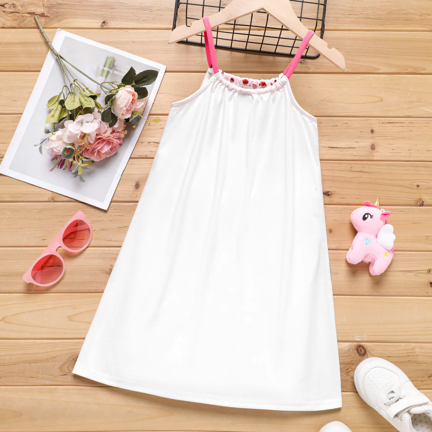 Criança Menina Halter Estampado animal Vestidos  image 2