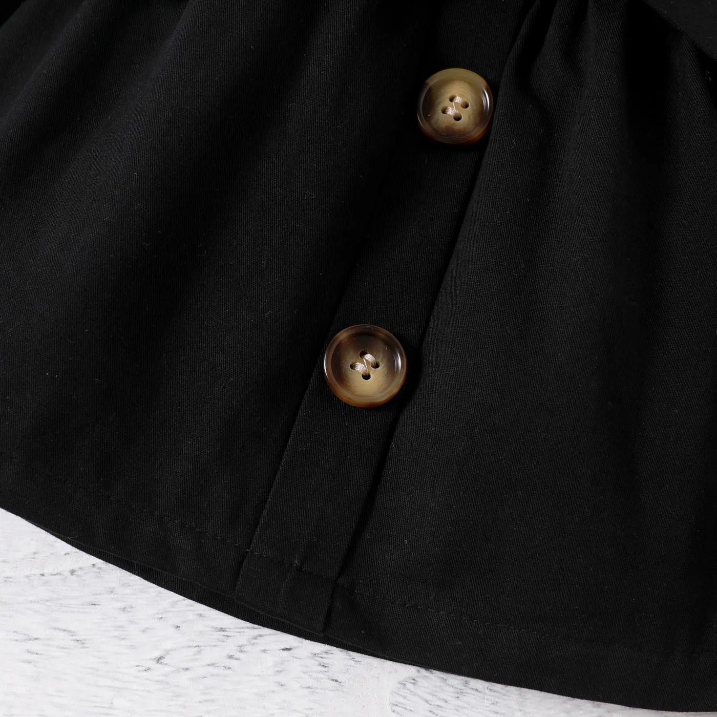 2pcs Baby Girl Tie Shoulder Cotton Camisole and 100% Cotton Belted Skirt Set  image 4