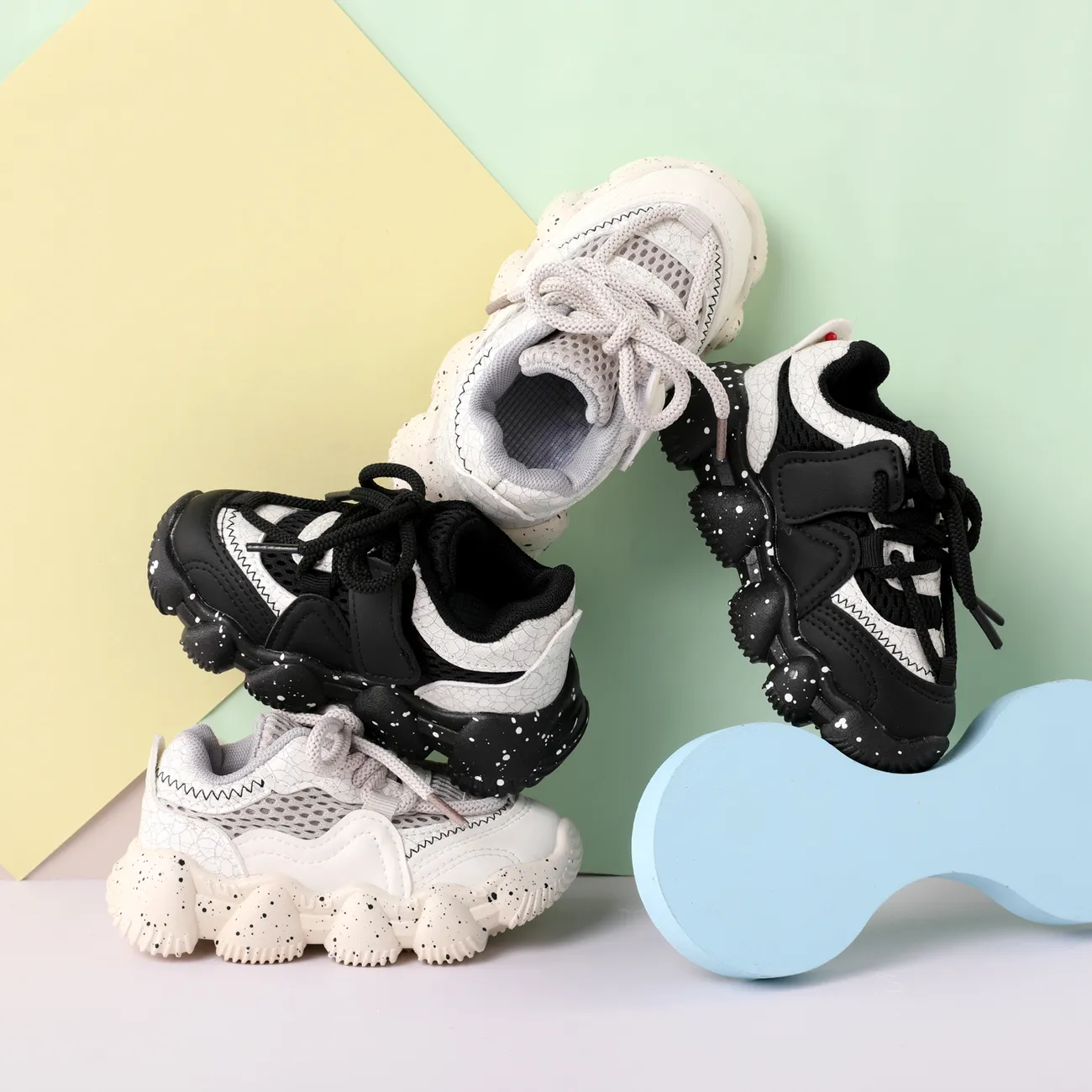 Toddler/Kid Breathable Texture Sport Shoes Beige big image 1
