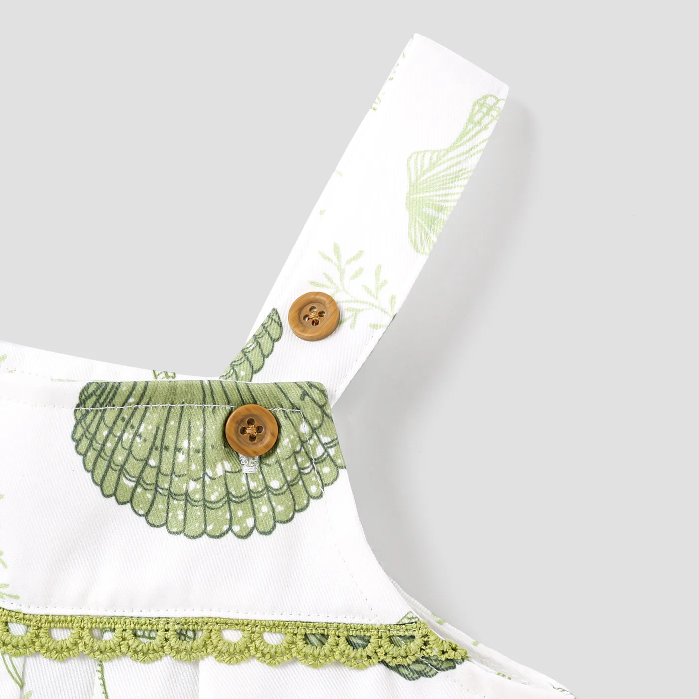 Baby Girl Allover Print Overalls Shorts  image 3