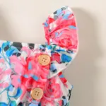 Baby Girl Floral Allover Flutter-sleeve Romper PinkyWhite image 3