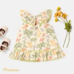 Baby Girl 100% Cotton Lace Detail Ruffled Sleeveless Dress  image 3